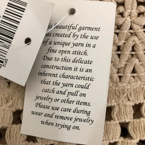 New Chicos Macrame Misty Open Cardigan Beige 1 Med - Picture 12 of 12